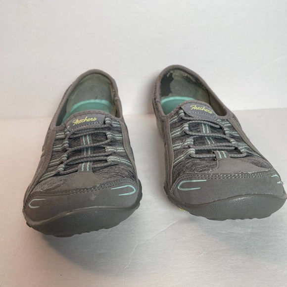 Skechers Shoes 6 Relaxed Fit Memory Foam Bungee Walking Sneakers 22468 Gray - Picture 4 of 15